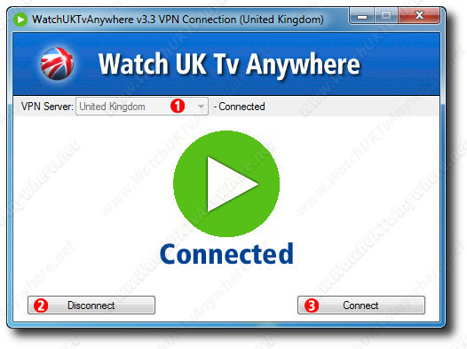 WatchUKTvAnywhere Control Window